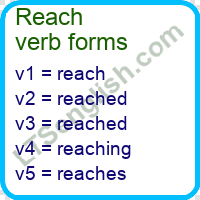 Reach Verb Forms