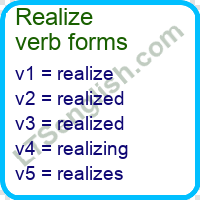 Realize Verb Forms