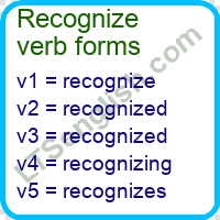 Recognize Verb Forms