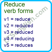 Reduce Verb Forms