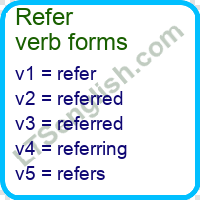 Refer Verb Forms