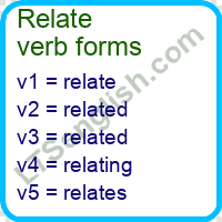 Relate Verb Forms