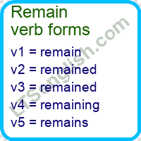 Remain Verb Forms