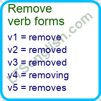 Remove Verb Forms