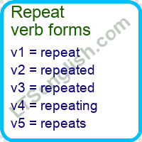 Repeat Verb Forms