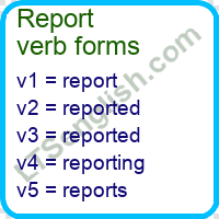 Report Verb Forms