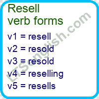 Resell Verb Forms