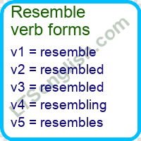 Resemble Verb Forms