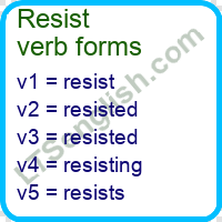 Resist Verb Forms