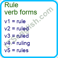 Rule Verb Forms