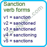 Sanction Verb Forms