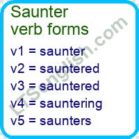 Saunter Verb Forms