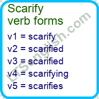 Scarify Verb Forms