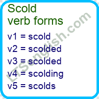 Scold Verb Forms