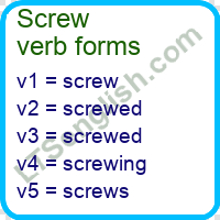 Screw Verb Forms