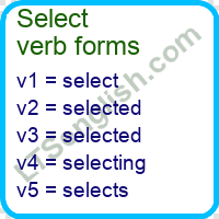 Select Verb Forms