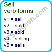 Sell Verb Forms