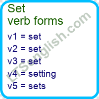Set Verb Forms