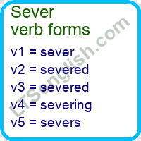 Sever Verb Forms