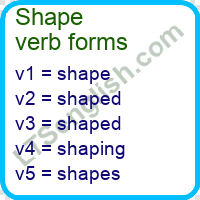 Shape Verb Forms
