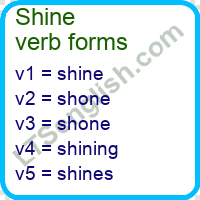 Shine Verb Forms