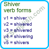 Shiver Verb Forms
