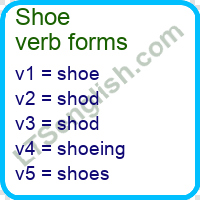 Shoe Verb Forms