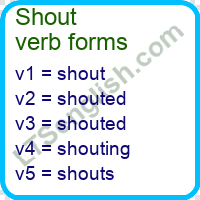 Shout Verb Forms