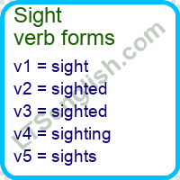 Sight Verb Forms
