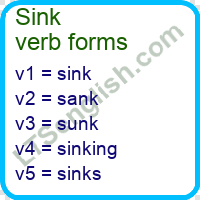 Sink Verb Forms