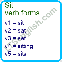 Sit Verb Forms