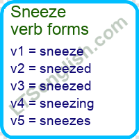 Sneeze Verb Forms