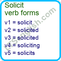 Solicit Verb Forms