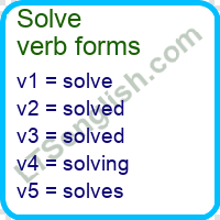 Solve Verb Forms