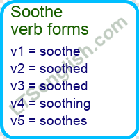 Soothe Verb Forms