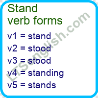Stand Verb Forms