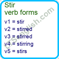 Stir Verb Forms