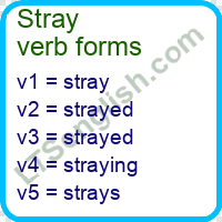 Stray Verb Forms