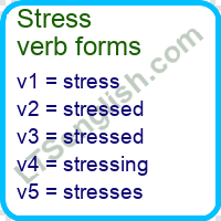 Stress Verb Forms