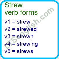 Strew Verb Forms