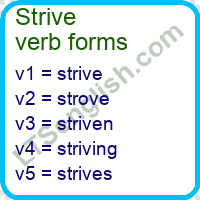 Strive Verb Forms