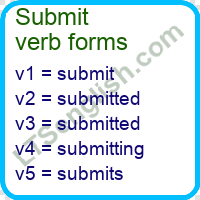 Submit Verb Forms