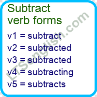 Subtract Verb Forms