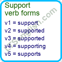 Support Verb Forms