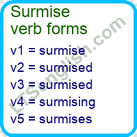 Surmise Verb Forms