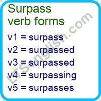 Surpass Verb Forms