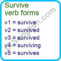 Survive Verb Forms