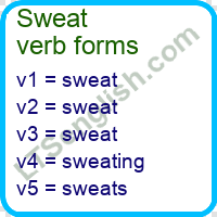 Sweat Verb Forms