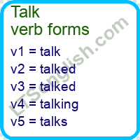 Talk Verb Forms