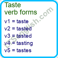 Taste Verb Forms